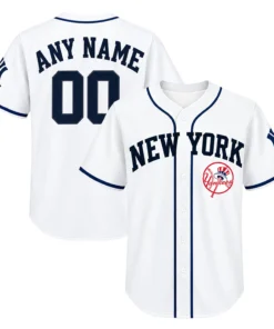 New York Yankees White Jersey Vibrant Fan Apparel Custom