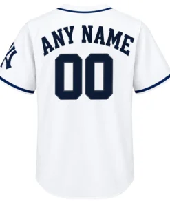 New York Yankees White Jersey Vibrant Fan Apparel Custom