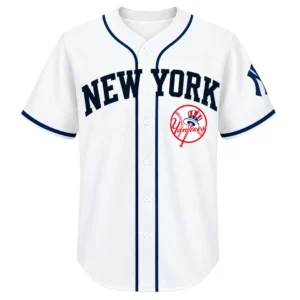 New York Yankees White Jersey Vibrant Fan Apparel Custom