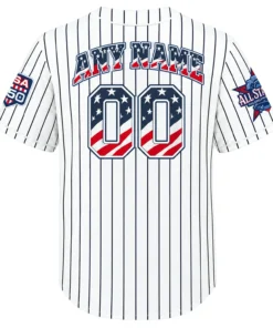 New York Yankees White USA 250 Jersey Custom Player Dynamic Stripes Style