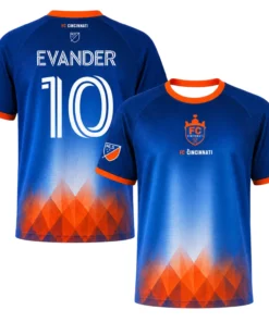 Orange & Blue Jersey Evander Ferreira Inspiring Fan Wear