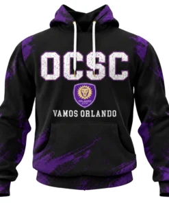 Orlando City Custom Hoodie Bold Black Purple