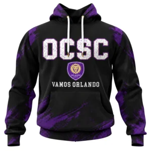 Orlando City Custom Hoodie Bold Black Purple