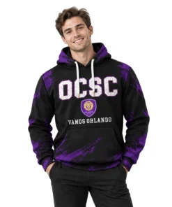 Orlando City Custom Hoodie Bold Black Purple