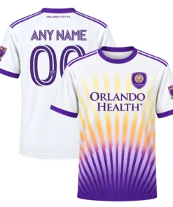 Orlando City White Jersey Kids Vibrant Sunshine Design