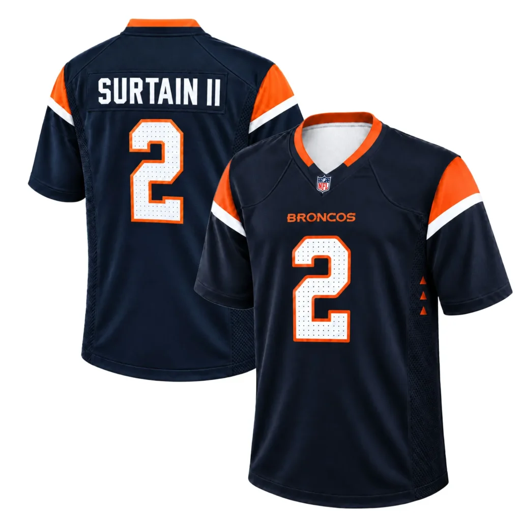 Patrick Surtain Broncos Navy Jersey 2026 Vibrant Fan Style