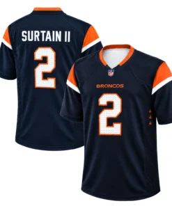 Patrick Surtain Broncos Navy Jersey 2026 Vibrant Fan Style