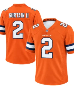 Patrick Surtain II Broncos Jersey Orange Bold Fan Wear