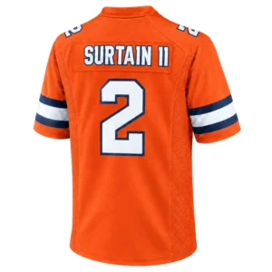 Patrick Surtain II Broncos Jersey Orange Bold Fan Wear