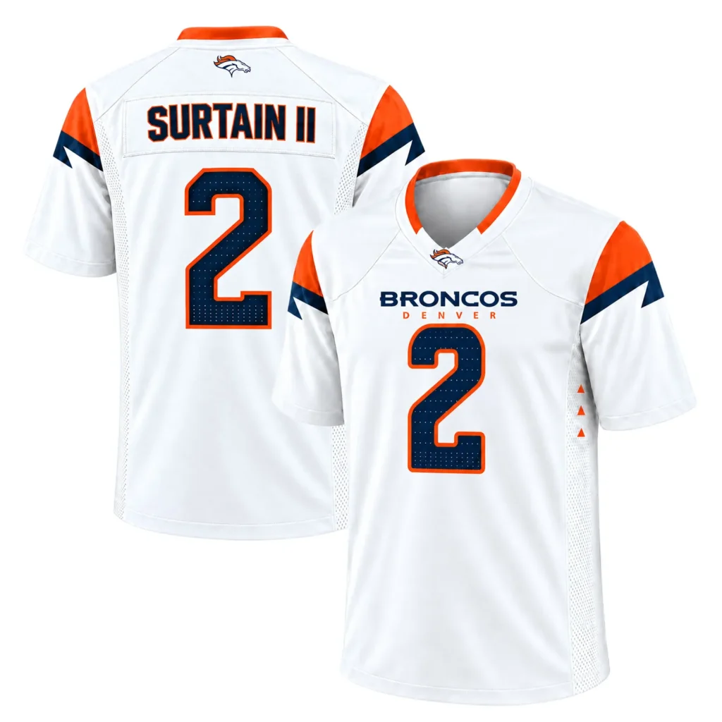 Patrick Surtain II  Broncos Team Jersey Practical Fan Gear