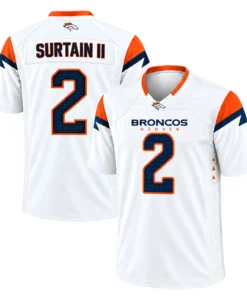 Patrick Surtain II Broncos Team Jersey Practical Fan Gear
