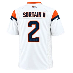 Patrick Surtain II Broncos Team Jersey Practical Fan Gear