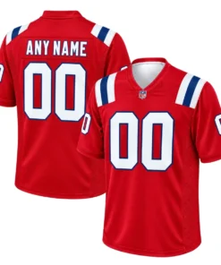 Patriots Red Jersey Brilliant Custom Game Style