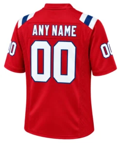 Patriots Red Jersey Brilliant Custom Game Style