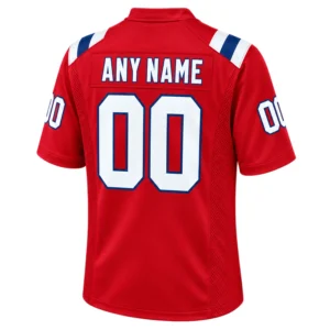 Patriots Red Jersey Brilliant Custom Game Style