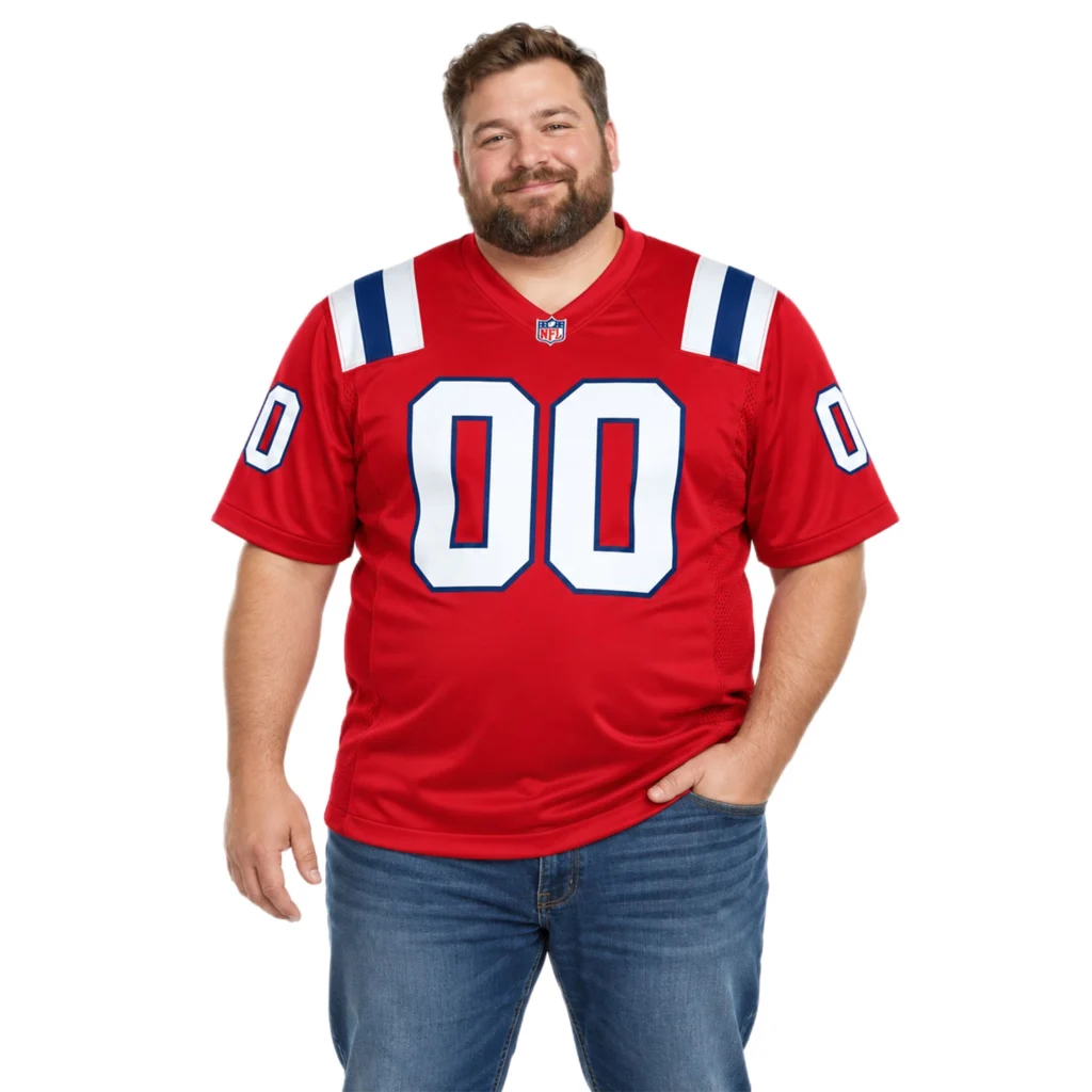 Patriots Red Jersey Brilliant Custom Game Style