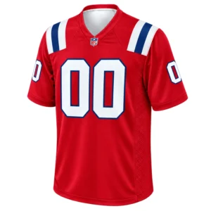 Patriots Red Jersey Brilliant Custom Game Style