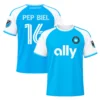 Pep Biel Blue Jersey Vibrant Custom Charlotte FC Player 2026
