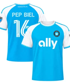 Pep Biel Blue Jersey Vibrant Custom Charlotte FC Player 2026