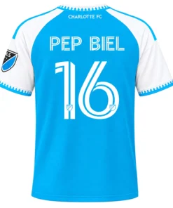 Pep Biel Blue Jersey Vibrant Custom Charlotte FC Player 2026