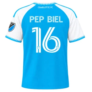 Pep Biel Blue Jersey Vibrant Custom Charlotte FC Player 2026
