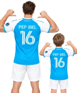 Pep Biel Blue Jersey Vibrant Custom Charlotte FC Player 2026