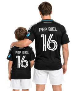 Pep Biel Charlotte FC Black Jersey Bold Custom Player