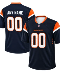 Personalized Denver Broncos Navy Jersey Powerful Style