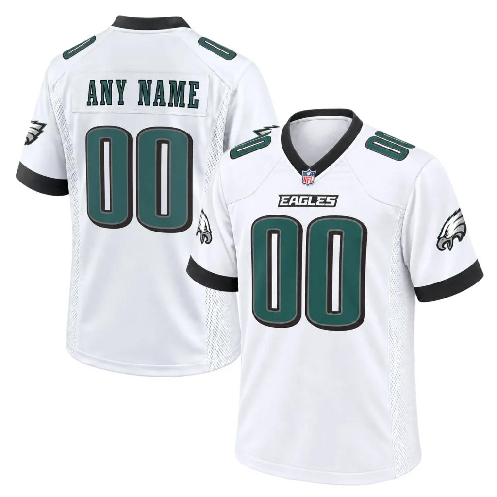 Philadelphia Eagles White Jersey 2026 - Custom Player Vibrant NFL apparel