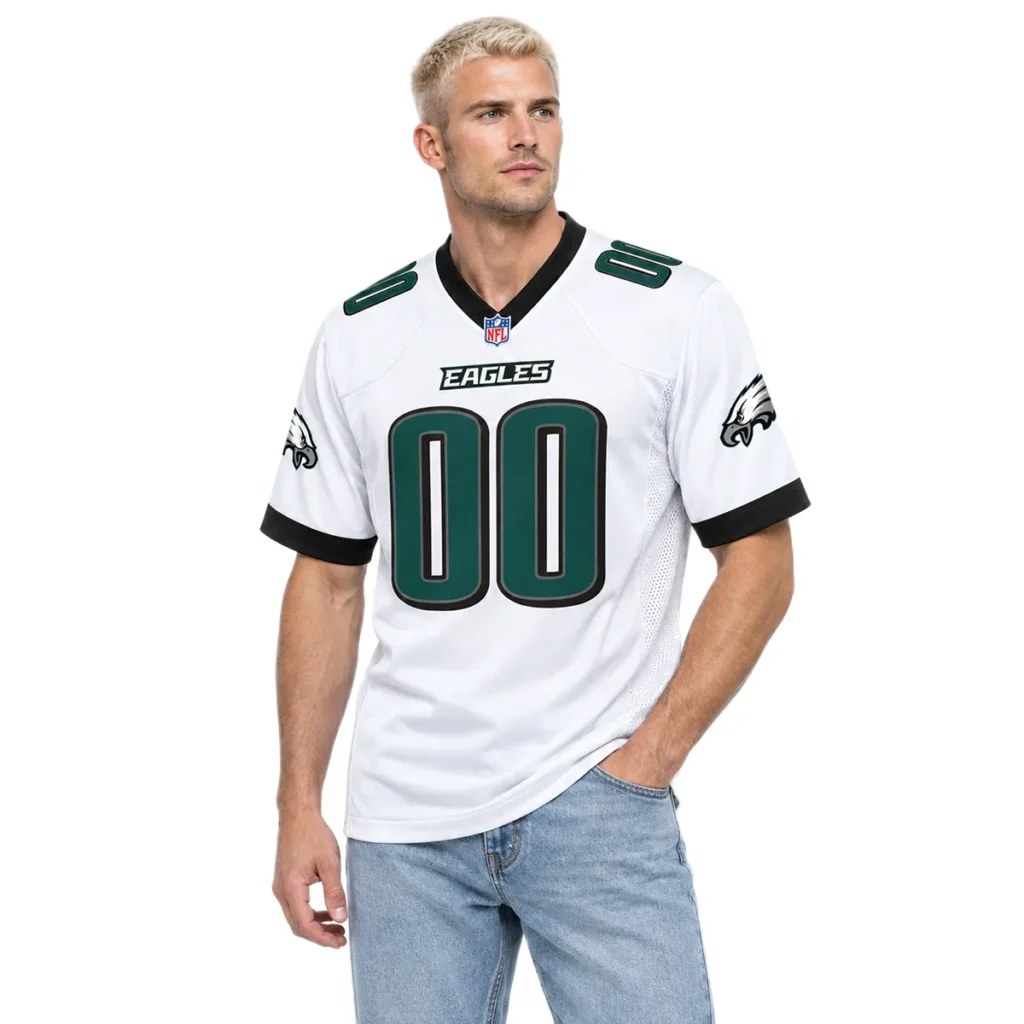 Philadelphia Eagles White Jersey 2026 - Custom Player Vibrant NFL apparel