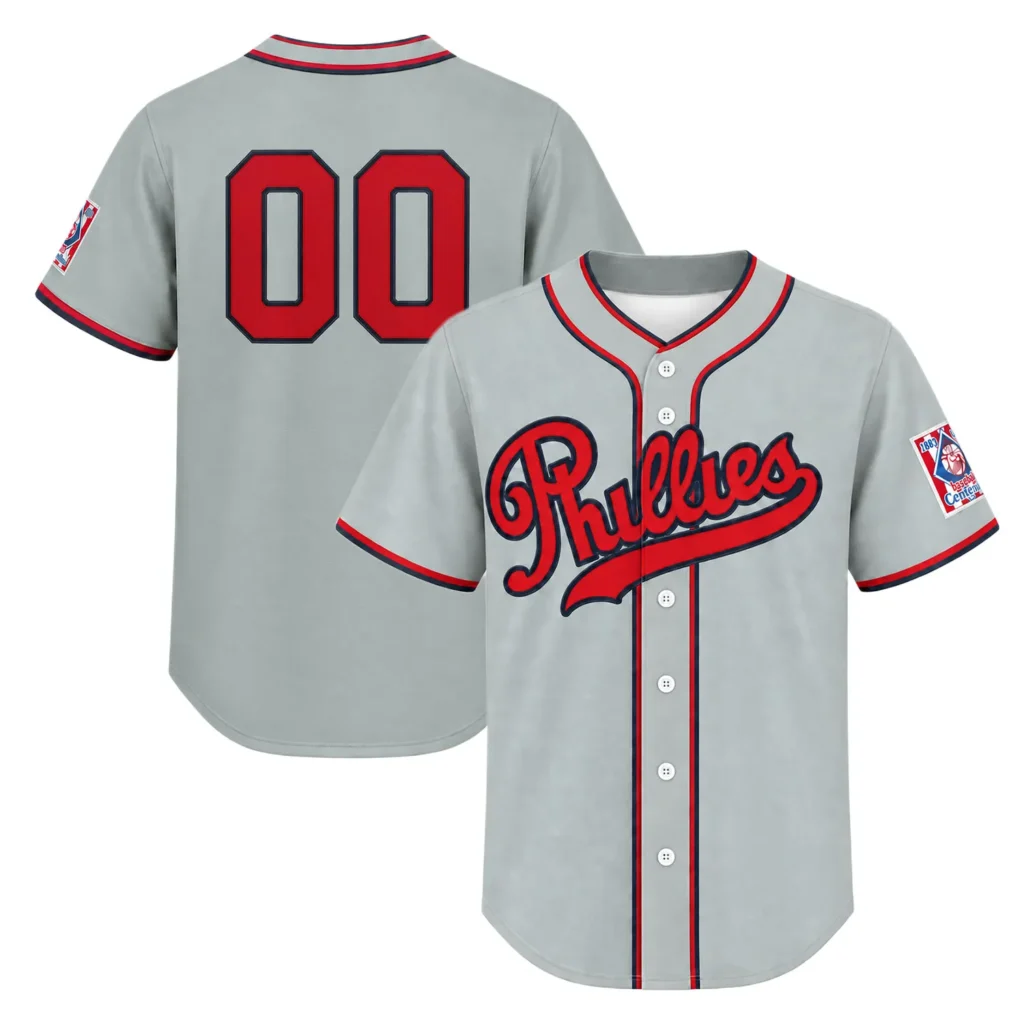 Philadelphia Phillies Gray Jersey 2026 Custom Bold Name and Number