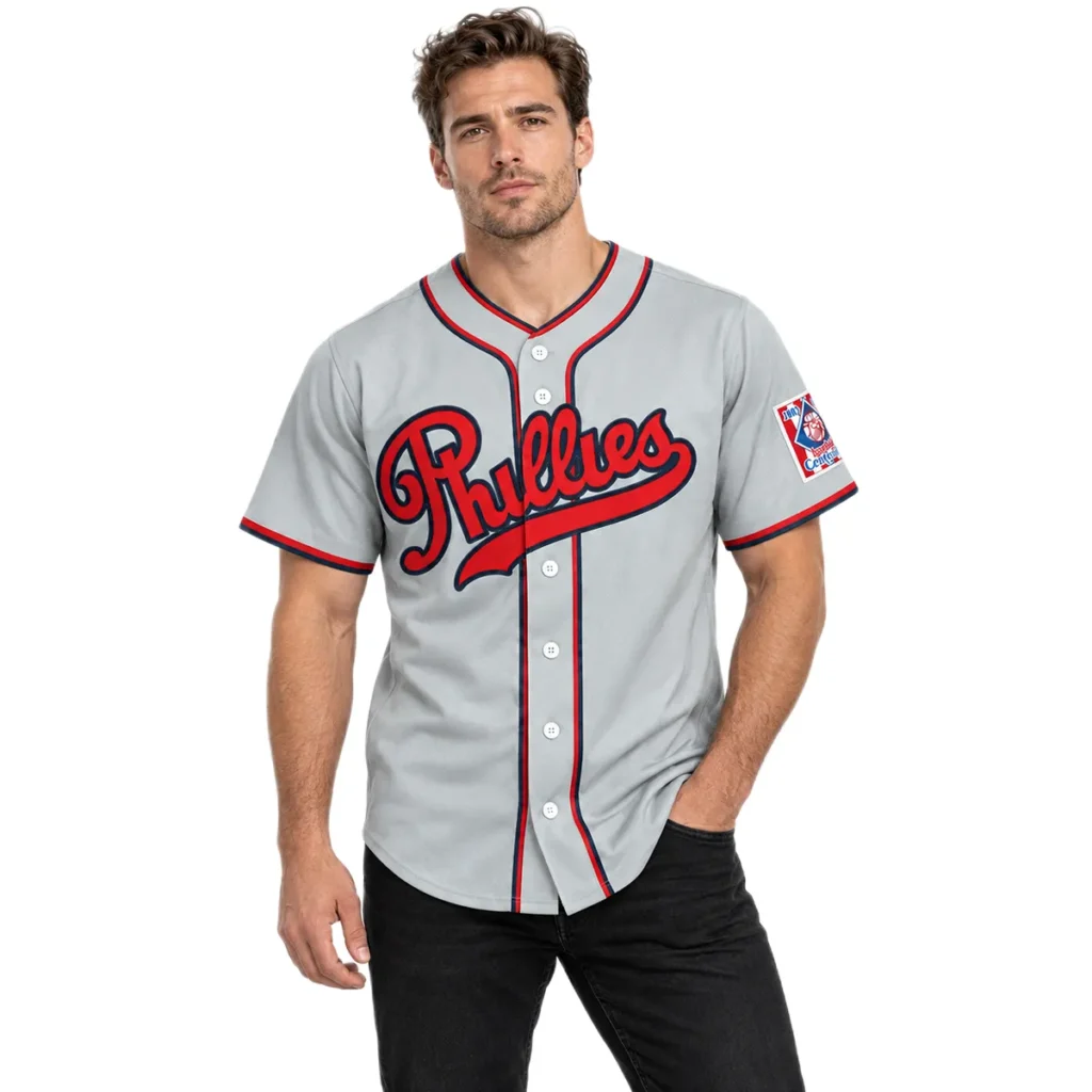 Philadelphia Phillies Gray Jersey 2026 Custom Bold Name and Number