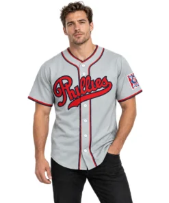 Philadelphia Phillies Gray Jersey 2026 Custom Bold Name and Number
