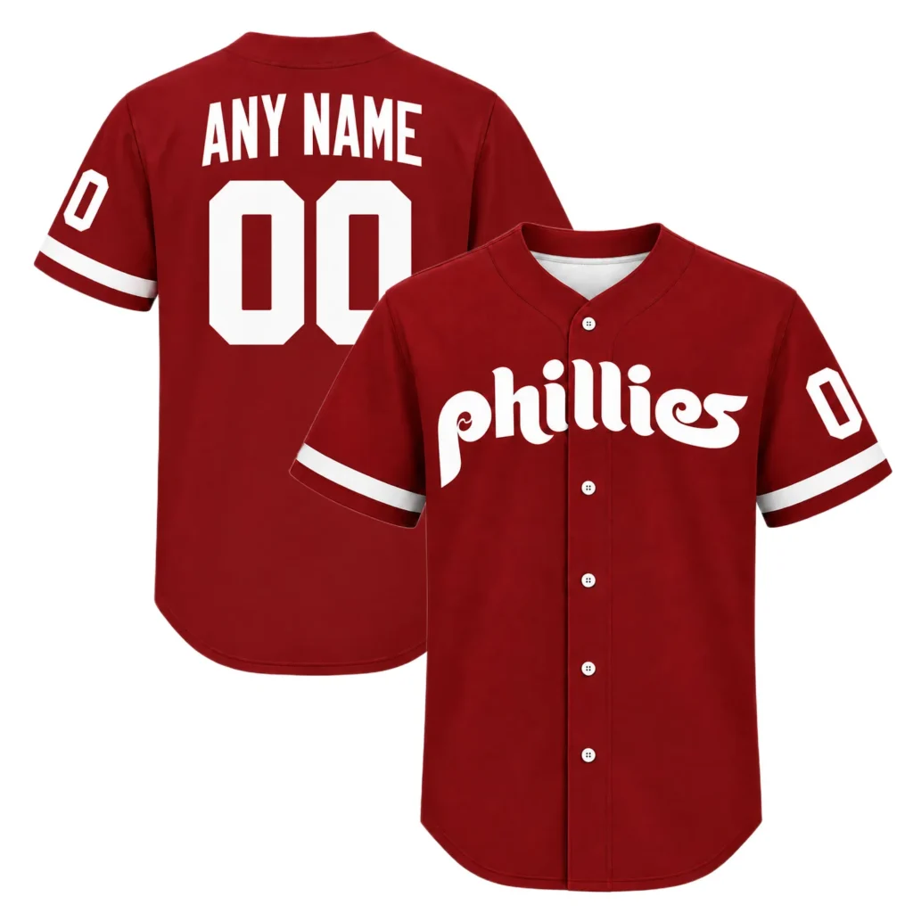 Philadelphia Phillies Red Jersey 2026 – Bold Alternate Baseball Style With Custom Player