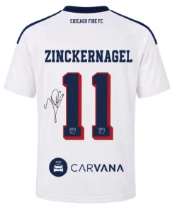 Philip Zinckernagel Chicago Fire White Jersey with Bold Team Crest