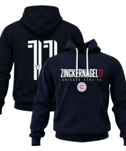 Philip Zinckernagel Navy Hoodie Bold Chicago Fire Merch