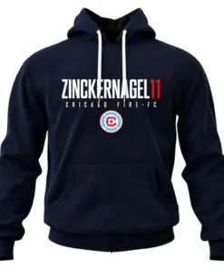 Philip Zinckernagel Navy Hoodie Bold Chicago Fire Merch