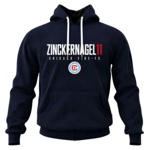 Philip Zinckernagel Navy Hoodie Bold Chicago Fire Merch