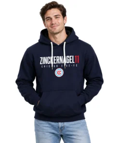 Philip Zinckernagel Navy Hoodie Bold Chicago Fire Merch