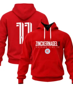 Philip Zinckernagel Red Hoodie Bold Chicago Fire Style
