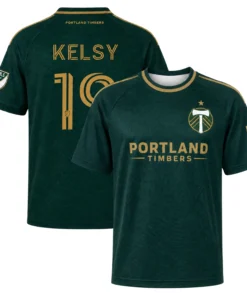 PTFC Kevin Kelsy Jersey Remarkable Green Gold Style