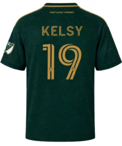 PTFC Kevin Kelsy Jersey Remarkable Green Gold Style