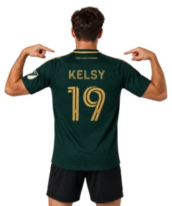 PTFC Kevin Kelsy Jersey Remarkable Green Gold Style