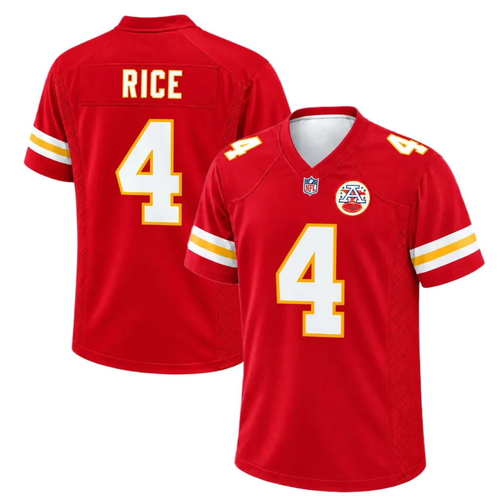 Rashee Rice Chiefs Red Jersey Game Day Dazzling