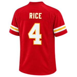 Rashee Rice Chiefs Red Jersey Game Day Dazzling