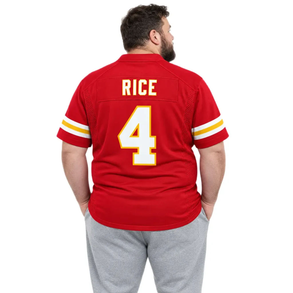 Rashee Rice Chiefs Red Jersey Game Day Dazzling