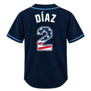 Rays Merch Sport Navy Jersey Yandy Diaz Bold Name & Number
