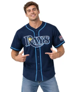 Rays Fan Gear Navy Jersey Yandy Diaz Bold Name & Number