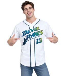 Rays White Jersey Junior Caminero Valuable Fanwear