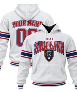 Real Salt Lake MLS Hoodie Custom Gray White Bold